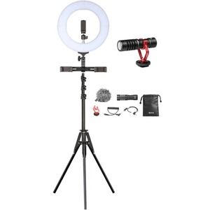 Sunpak - Ultimate Vlogging Kit with BOYA Cardioid Microphone for Smartphones